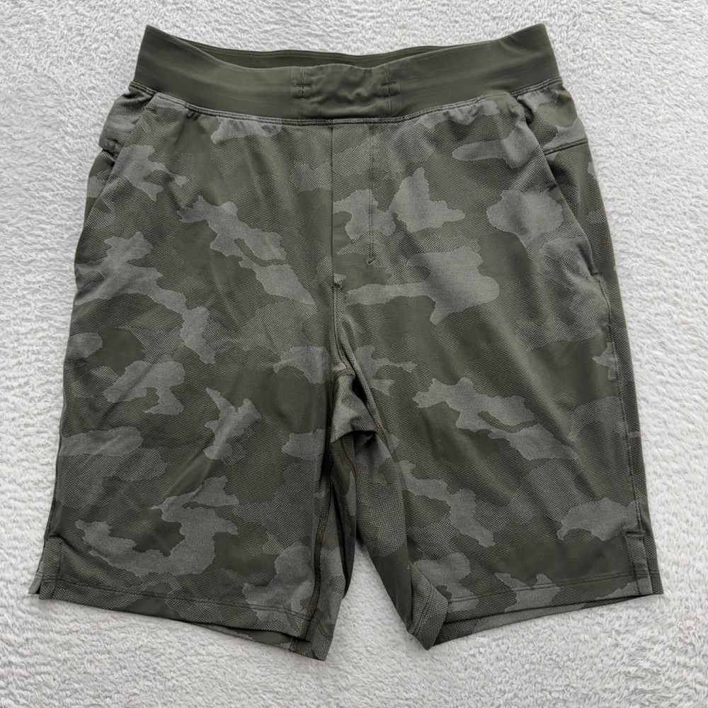 Lululemon Mens Pace Breaker Lined Short 7 Heritage 365 Camo Medium Olive M